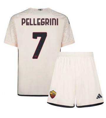 AS Roma Lorenzo Pellegrini #7 Udebanesæt Børn 2023-24 Kort ærmer (+ korte bukser)